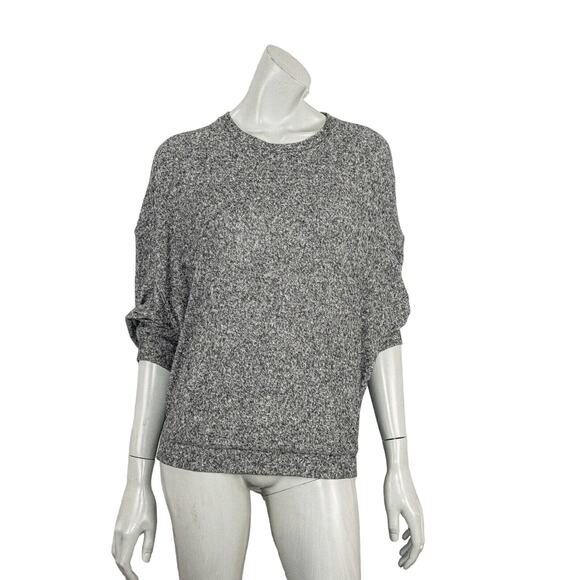 The Kooples Sweet Fleece sleeve snap buttons Sweatshirt gray size 3 - Picture 6 of 8